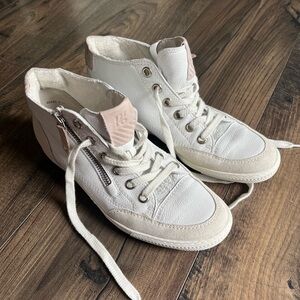 Paul Green Felicity White Leather High Top Trainers Sneakers US 9